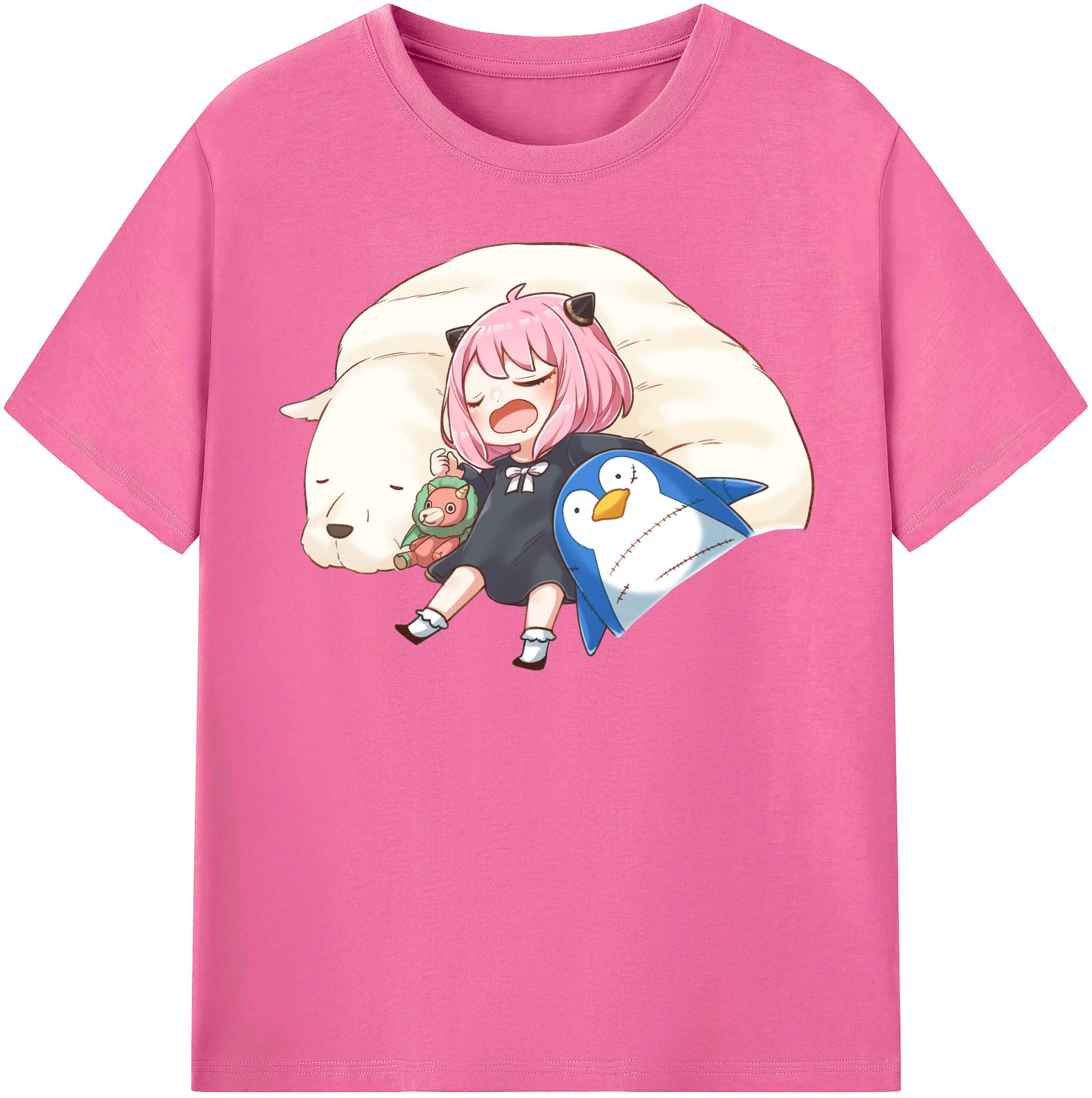（画像用） SPY×FAMILY间谍家家酒 レディースカジュアルプリントTシャツ（綿100％）